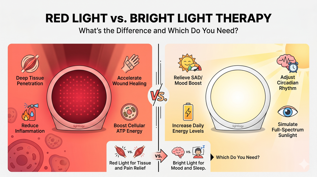 Red Light vs. Bright Light Therapy: What's the Difference and Which Do You Need?